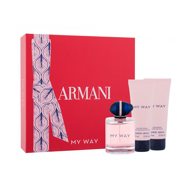 Подаръчен комплект за жени Armani My Way парфюмна вода 90 мл + душ гел 75 мл + лосион за тяло 75 мл | monna.bg