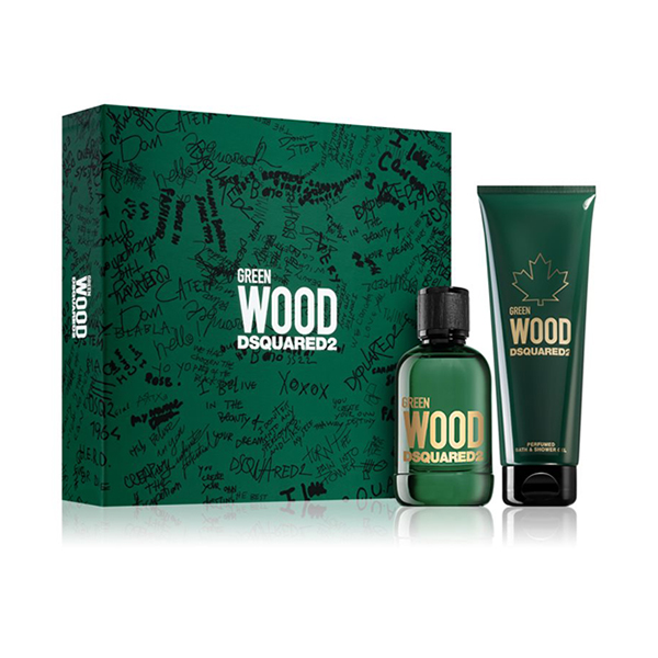 Подаръчен комплект за мъже Dsquared2 Green Wood тоалетна вода 100 мл + душ гел 150 мл | monna.bg