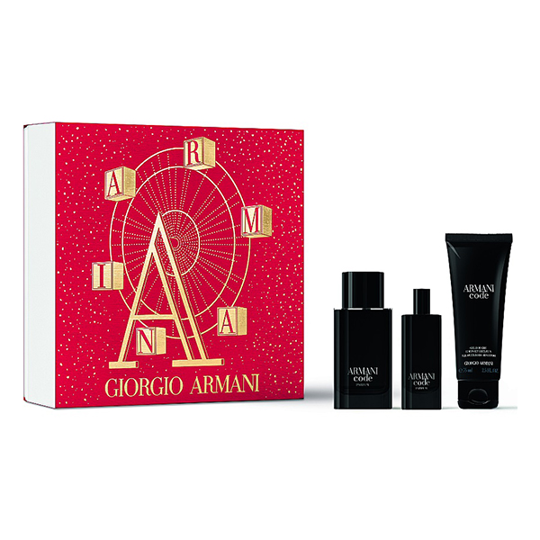 Armani Code Parfum парфюм 75мл + парфюм 15мл + душ гел 75 мл подаръчен комплект за мъже | monna.bg