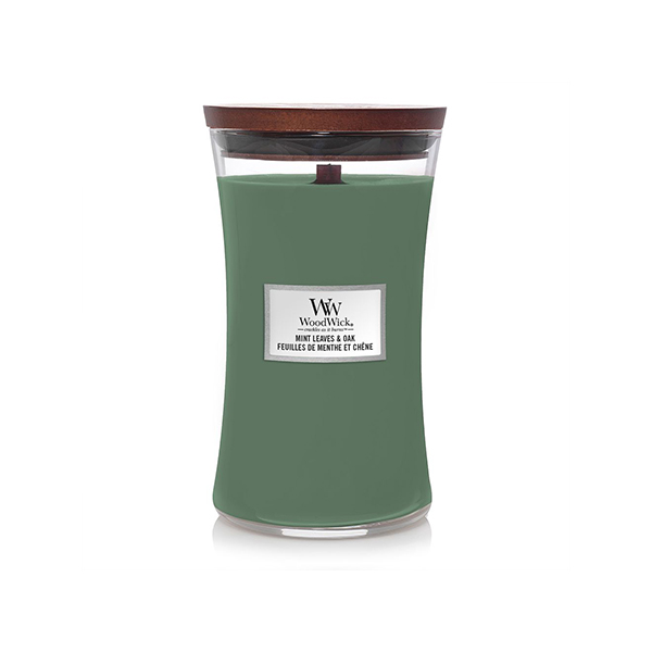 WoodWick Mint Leaves & Oak ароматни свещи унисекс | monna.bg