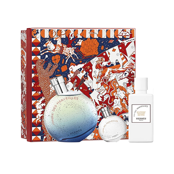Подаръчен комплект за жени Hermes LOmbre des Merveilles парфюмна вода 50 мл + лосион за тяло 40 мл + парфюмна вода 7,5 мл | monna.bg