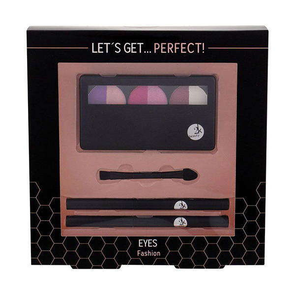 2K Let's Get Perfect! Fashion комплект сенки за очи с двустранен апликатор и два молива за жени | monna.bg