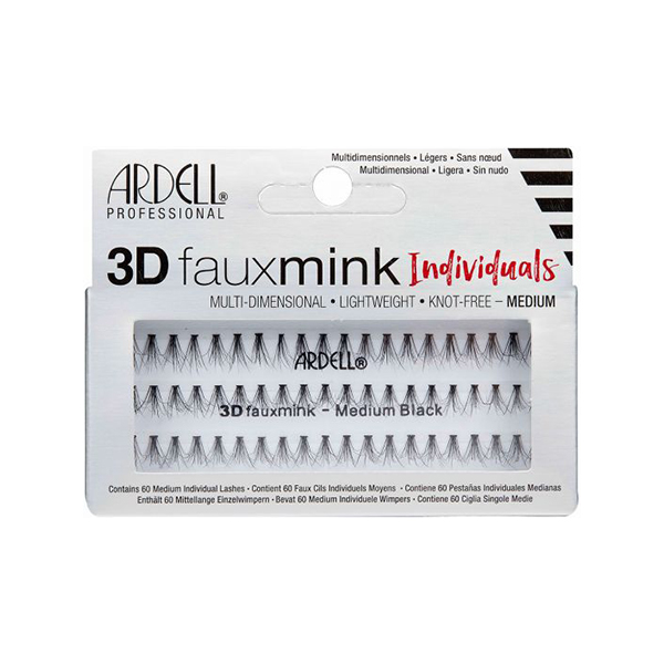 Ardell 3D Faux Mink Individuals Medium изкуствени мигли на снопчета за жени | monna.bg