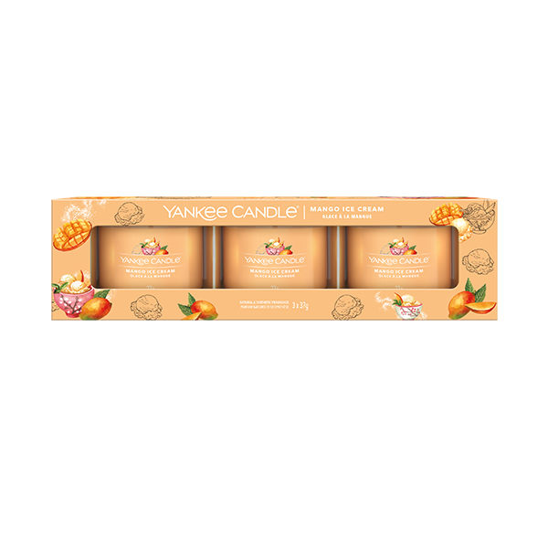 Yankee Candle Mango Ice Cream комплект вотивни свещи 3х37гр. унисекс | monna.bg