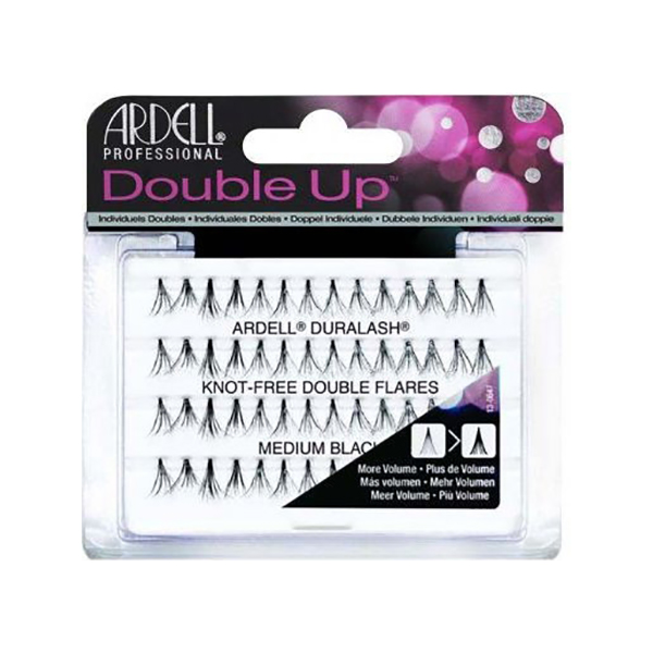 Ardell Double Up Duralash Knot-Free Double Flares Medium Black изкуствени мигли на снопчета за жени | monna.bg