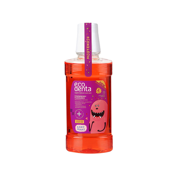Ecodenta Super+Natural Oral Care Strawberry освежаваща вода за уста за деца за деца | monna.bg