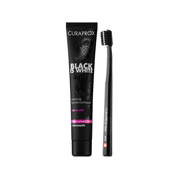 Curaprox Black is White комплект четка с паста за зъби унисекс | monna.bg