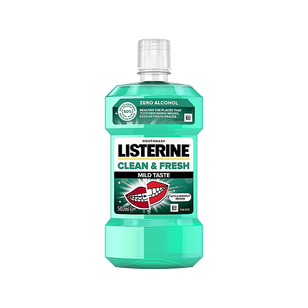 Listerine Clean & Fresh Mild Taste Mouthwash вода за уста 500 мл унисекс | monna.bg