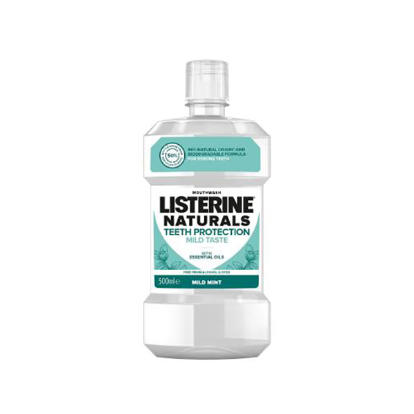 Listerine Naturals Teeth Protection Mild Taste Mouthwash вода за уста 500 мл унисекс | monna.bg