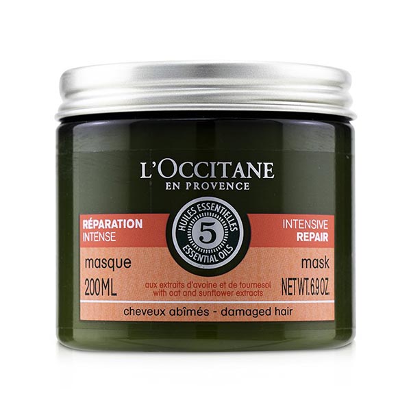 L'Occitane Aromachology Intensive Repair подсилваща маска за слаба, увредена коса и цъфтящи краища за жени | monna.bg