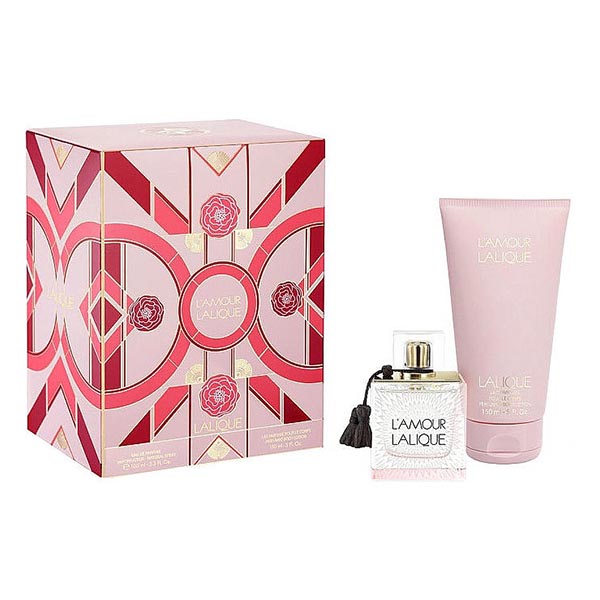 Lalique L'Amour подаръчен комплект с парфюмна вода 100мл и лосион за тяло 150мл за жени | monna.bg