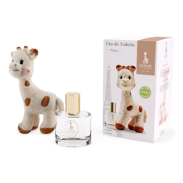 Sophie La Girafe La Girafe подаръчен комплект с колонна вода 50мл и плюшена играчка за деца | monna.bg