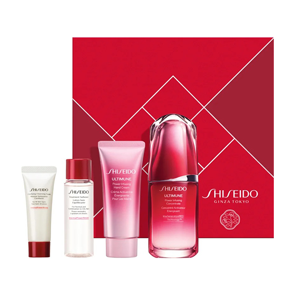 Shiseido Ultimune комплект с енергизиращ и защитен концентрат за лице 50 мл за жени | monna.bg
