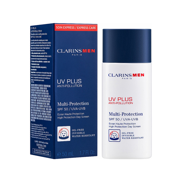 Clarins Men UV Plus Multi-Protection слънцезащитен крем за лице spf 50 за мъже | monna.bg