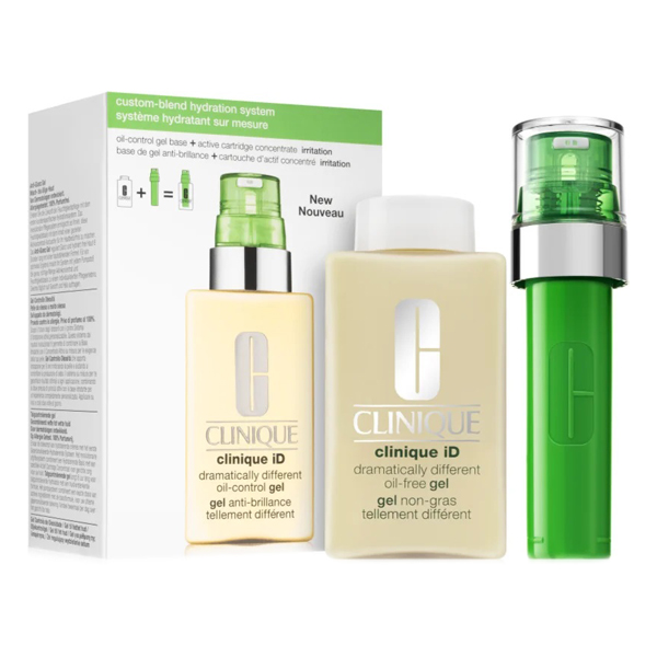 Clinique ID Dramatically Different Oil-Control + Active Cartridge Concentrate for Irritation комплект с гел за лице за мазна кожа 115 мл за жени | monna.bg
