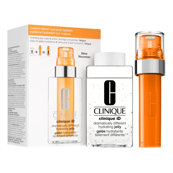 Clinique iD Dramatically Different Hydrating Jelly + Active Cartridge Concentrate for Fatigue комплект с гел за лице за уморена кожа 115 мл за жени | monna.bg