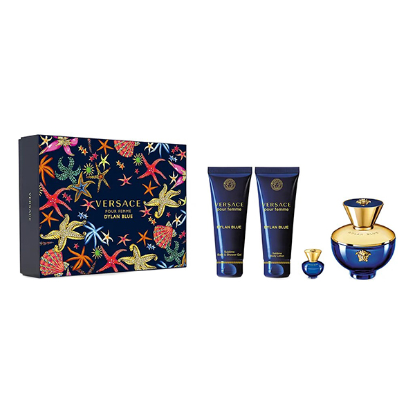 Versace Dylan Blue Pour Femme подаръчен комплект с парфюмна вода 100мл и лосион за тяло 100мл за жени | monna.bg