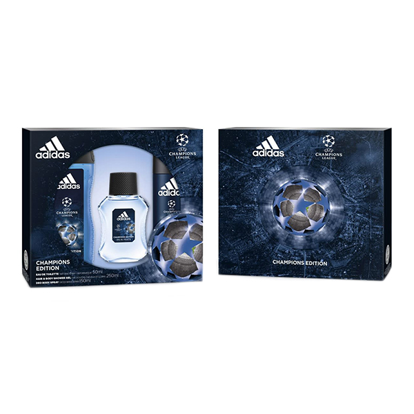 Adidas UEFA Champions League Edition подаръчен комплект с тоалетна вода 50мл и дезодорант 150мл за мъже | monna.bg