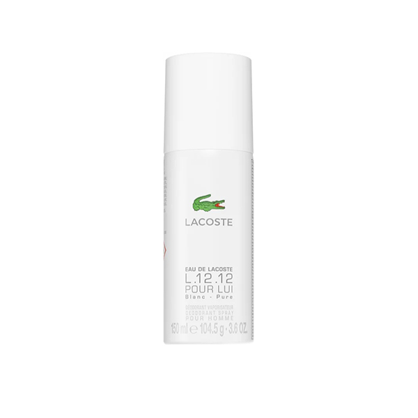 Lacoste Fragrances Eau de L.12.12 Blanc Pure дезодорант 150мл за мъже | monna.bg
