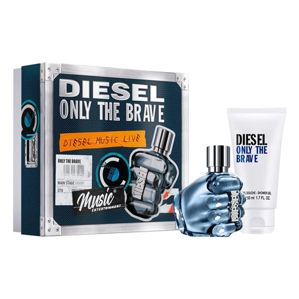Diesel Only The Brave подаръчен комплект с тоалетна вода 50мл и душ гел 100мл за мъже | monna.bg