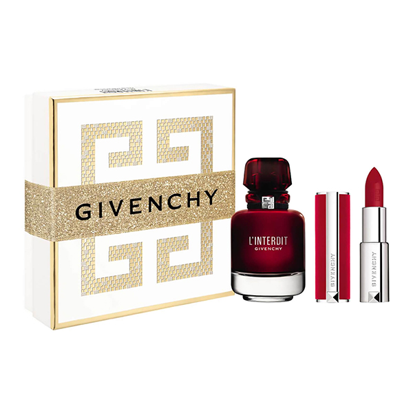 Givenchy L'Interdit Rouge подаръчен комплект с парфюмна вода 50мл и червило за жени | monna.bg