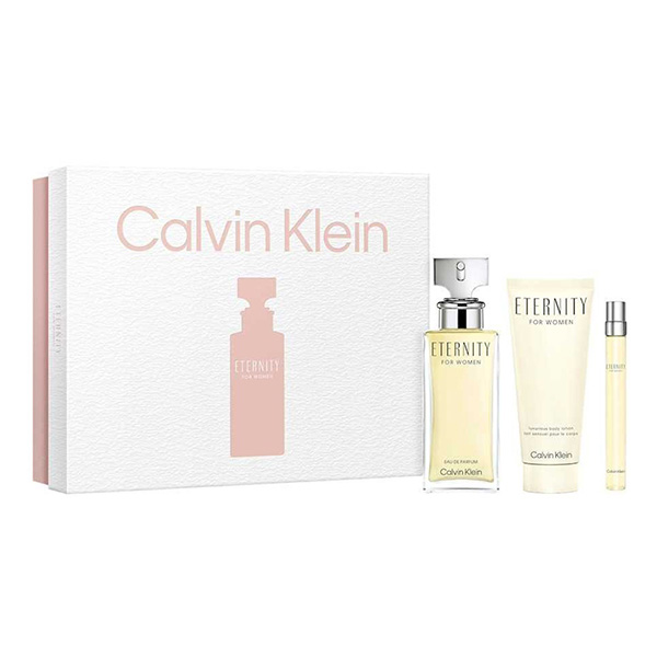 Calvin Klein Eternity подаръчен комплект с парфюмна вода 100мл, лосион за тяло 100мл и парфюмна вода 10мл за жени | monna.bg