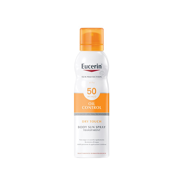 Eucerin Sun Oil Control Body Dry Touch слънцезащитен спрей spf 50 унисекс | monna.bg