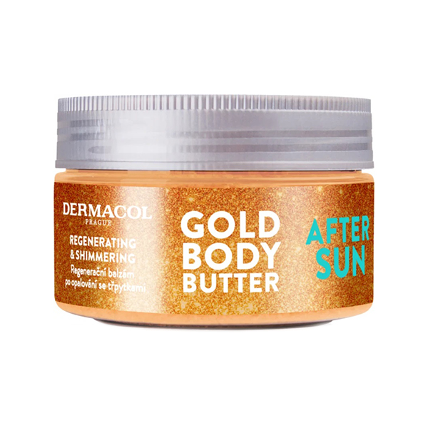 Dermacol After Sun Gold Body Butter регенериращ крем за тяло с блясък за жени | monna.bg