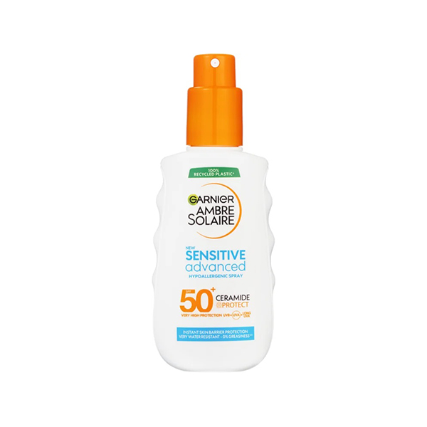 Garnier Ambre Solaire Sensitive Advanced слънцезащитен спрей за лице и тяло spf 50+ унисекс | monna.bg