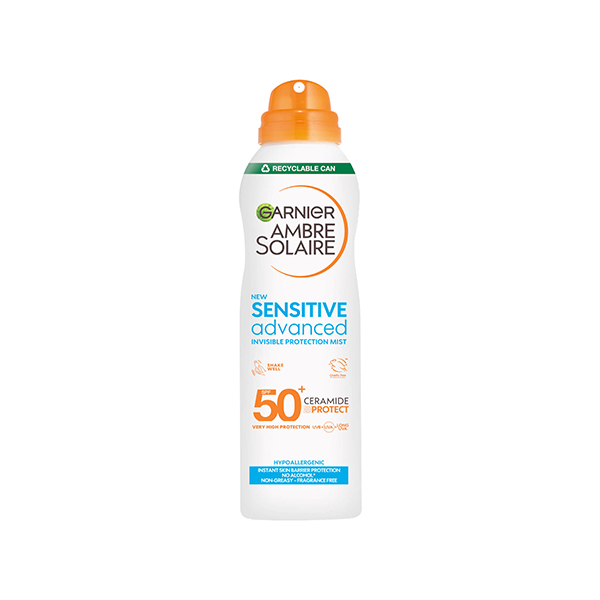 Garnier Ambre Solaire Sensitive Advanced слънцезащитен спрей spf 50 унисекс | monna.bg