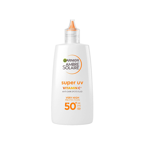 Garnier Ambre Solaire Super UV Vitamin C слънцезащитен флуид против тъмни spf 50 унисекс | monna.bg