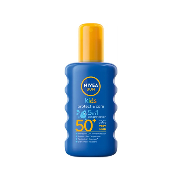 Nivea Sun Kids Protect & Care Sun Spray слънцезащитен спрей за лице и тяло spf 50+ за деца | monna.bg