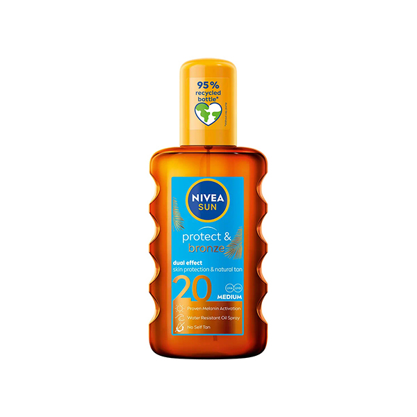 Nivea Sun Protect & Bronze олио за загар spf 20 унисекс | monna.bg