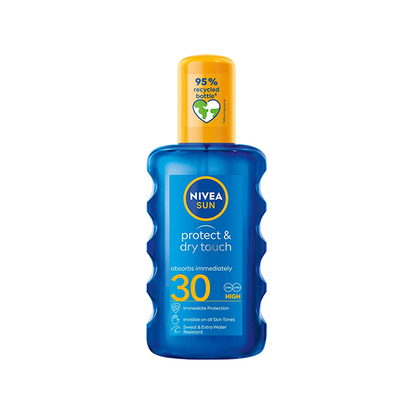 Nivea Sun Protect & Dry Touch слънцезащитен спрей за лице и тяло spf 30 унисекс | monna.bg