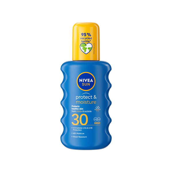 Nivea Sun Protect & Moisture слънцезащитен спрей за лице и тяло spf 30 унисекс | monna.bg