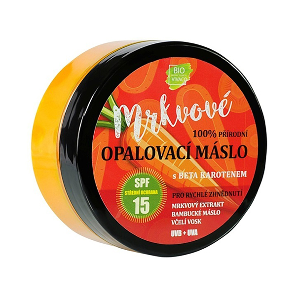 Vivaco Bio Carrot Tanning Butter слънцезащитно масло spf 15 унисекс | monna.bg