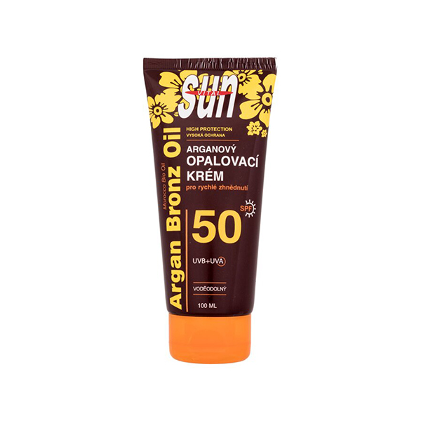 Vivaco Sun Argan Bronz Oil Tanning Cream слънцезащитен лосион spf 50 унисекс | monna.bg