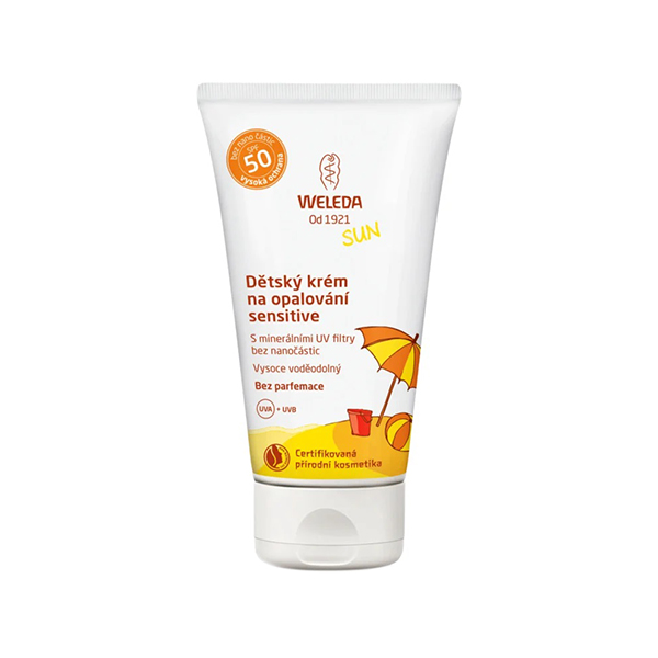 Weleda Baby & Kids Sun Edelweiss Sunscreen Sensitive слънцезащитно мляко spf 50 за деца | monna.bg