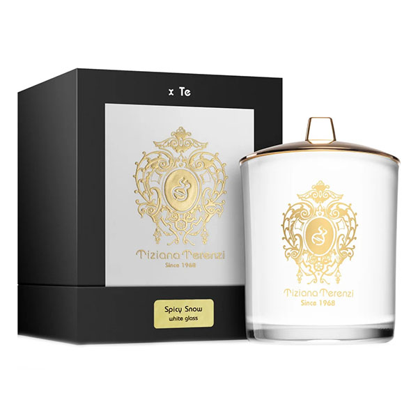 Tiziana Terenzi Spicy Snow White Glass Candle ароматна свещ с дървен фитил унисекс | monna.bg