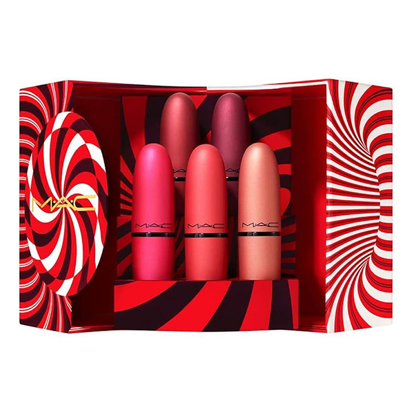 MAC Hypnotizing Holiday Mistletoe Matte Powder Kiss Lipstick Set комплект червила за устни за жени | monna.bg