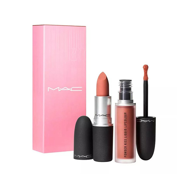 MAC Thank You Mom Powder Kiss Lip Set комплект червила за устни за жени | monna.bg