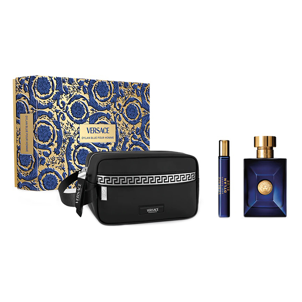 Versace Pour Homme Dylan Blue  подаръчен комплект с тоалетна вода 100мл и мини 10мл за мъже | monna.bg