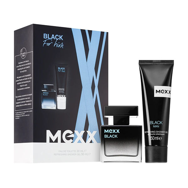 Mexx Black подаръчен комплект с тоалетна вода 30мл и душ гел 50мл за мъже | monna.bg