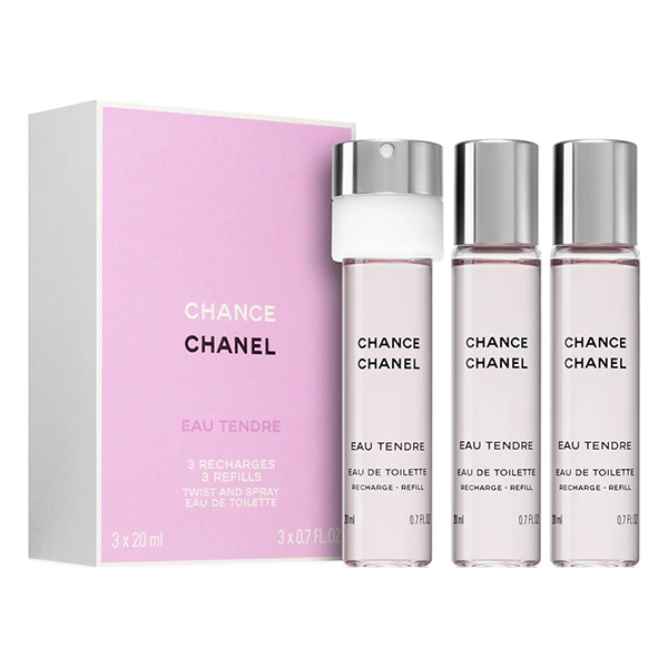 Chanel Chance Eau Tendre Refill подаръчен комплект с тоалетна вода 3x20мл за жени | monna.bg