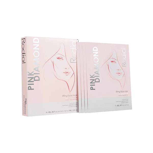 Rodial Pink Diamond Lifting Face Mask Box комплект 4х20 гр. лифтинг платнена маска за лице за жени | monna.bg