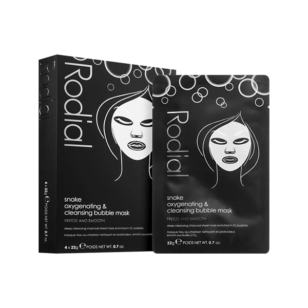 Rodial Snake Oxygenating & Cleansing Bubble Sheet Mask Box комплект 4х88 гр. антиоксидантна платнена маска за жени | monna.bg