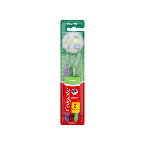 Colgate Twister Toothbrush комплект от 2 бр. четки за зъби medium унисекс | monna.bg