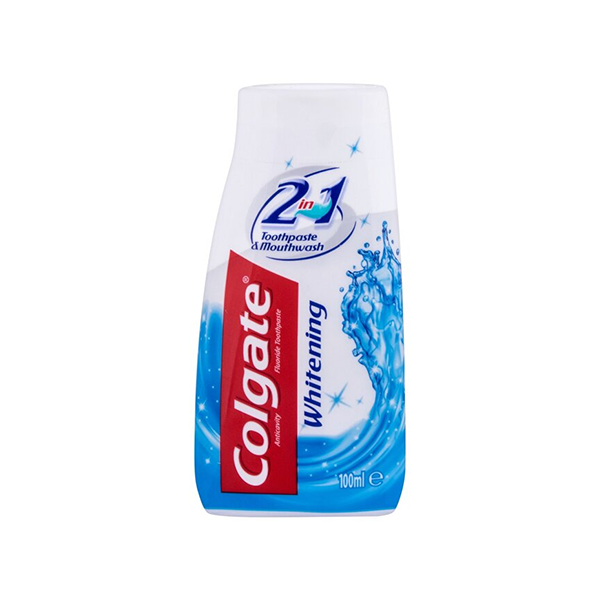 Colgate Whitening Toothpaste & Mouthwash избелваща паста за зъби и вода за уста 2в1 унисекс | monna.bg