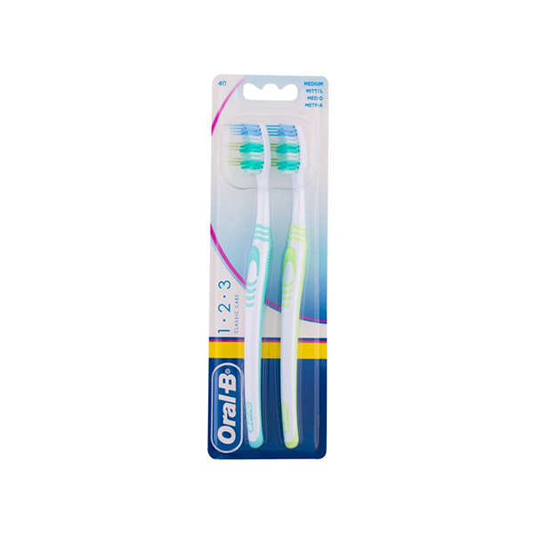 Oral-B 1-2-3 Classic Toothbrush комплект от 2 бр. четки за зъби medium унисекс | monna.bg