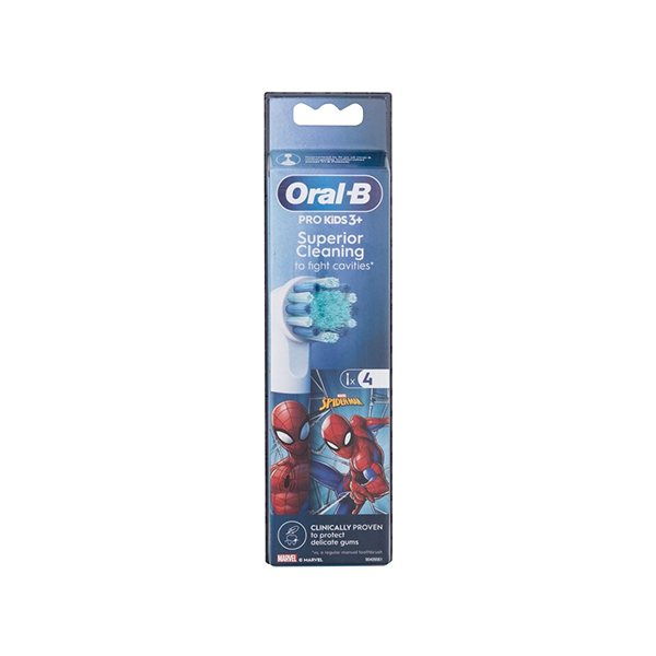 Oral-B Kids Spider-Man Replacement Toothbrush Head  комплект 4 бр. резервни глави за електрическа четка за деца | monna.bg